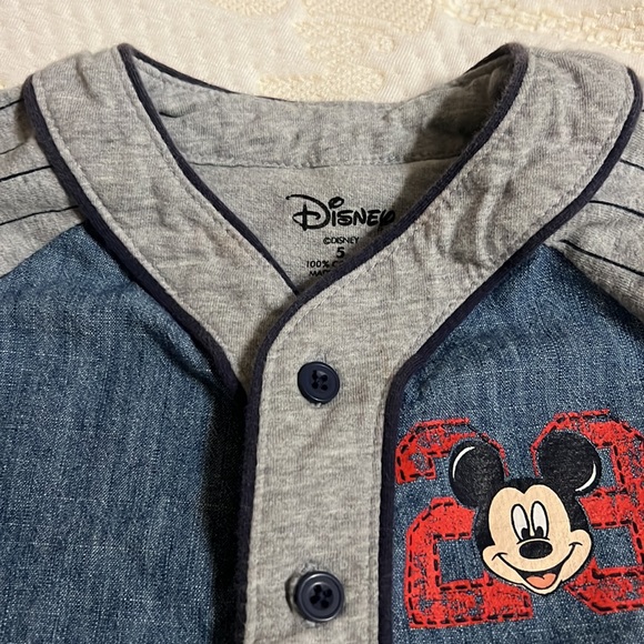 Disney Baseball Style Shirt with Mickey Mouse, Size 5 - Picture 2 of 9